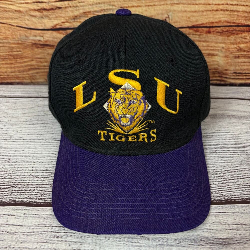 Vintage 1990s LSU Tigers College Wool Snapback Hat